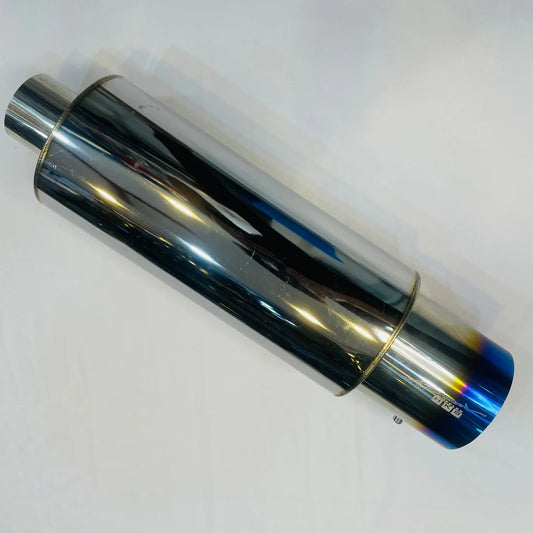 Universal HKS Single Tip Exhaust | Burnt Tip Free Flow Exhaust Muffler