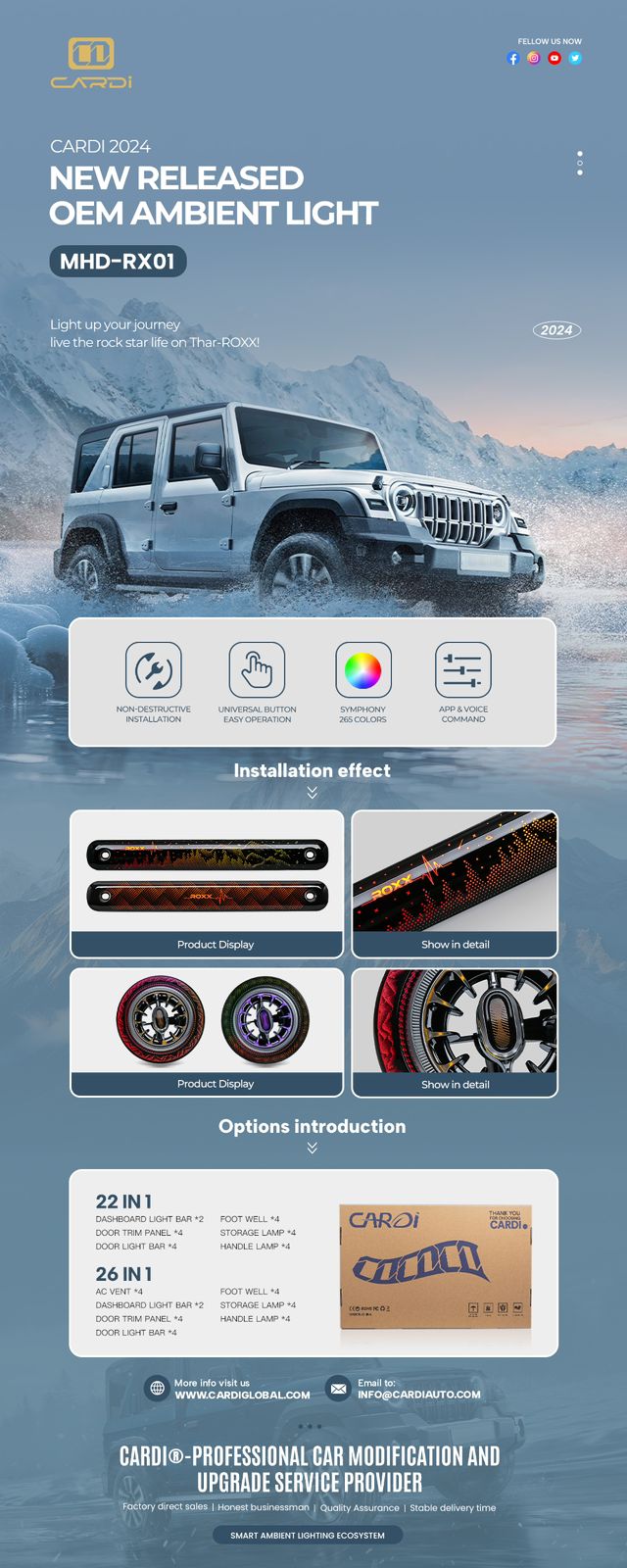 THAR ROXX AMBIENT LIGHT CARDI 22 In One OR 26 In One