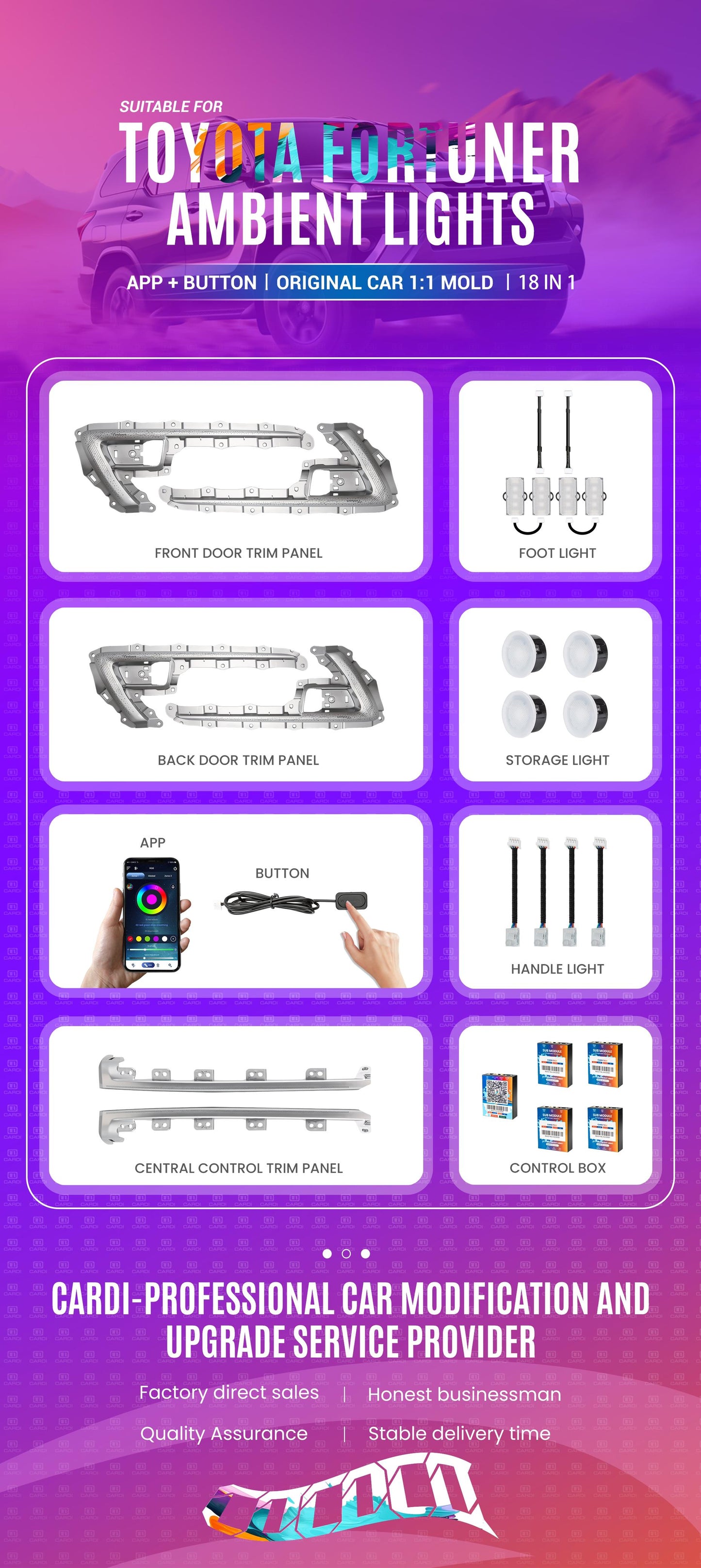 CARDI AMBIENT KIT FOR FORTUNER