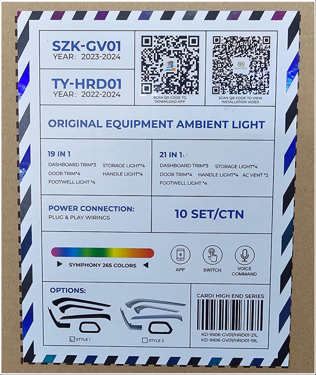 CARDI AMBIENT KIT FOR HYRYDER/GRAND VITARA