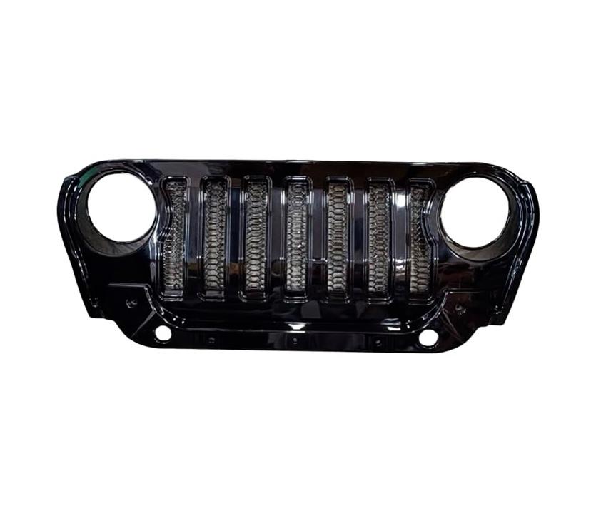 Mahindra Thar Wrangler Style 7-Slot ABS Front Grill Black