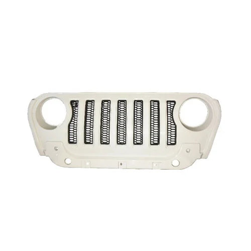 Mahindra Thar Wrangler Style 7-Slot ABS Front Grill White