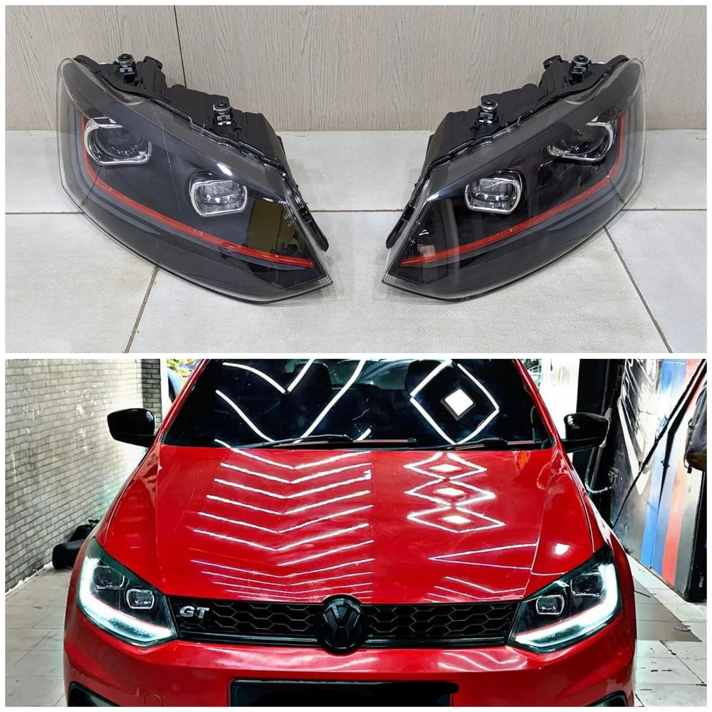 POLO RLINE RED HEADLIGHT