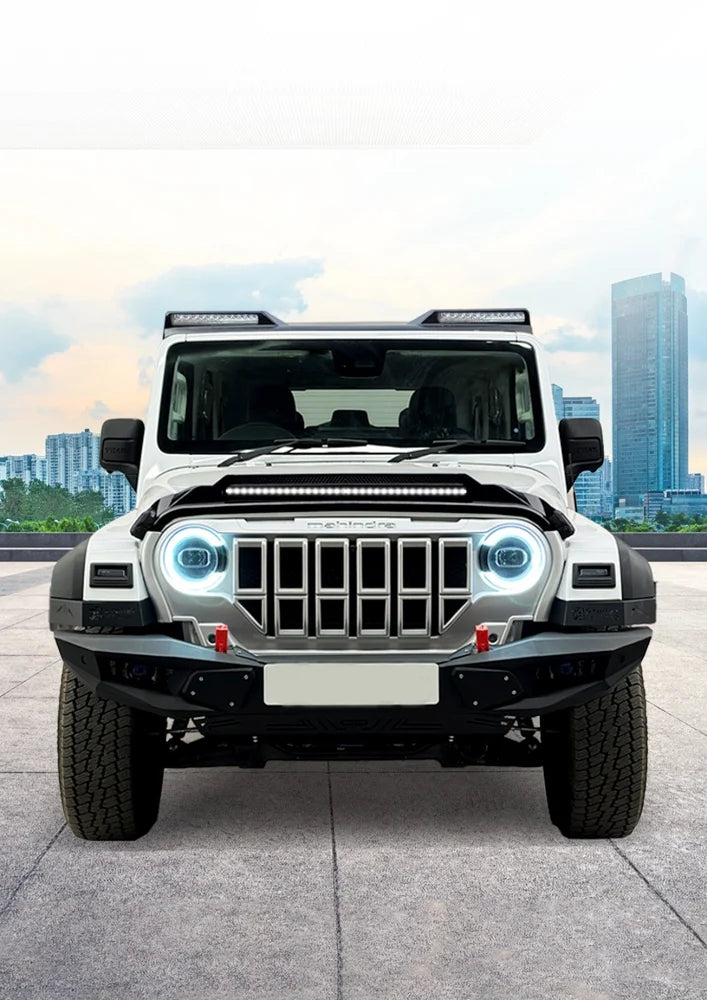 Thar/Thar Roxx Led Bonnet Visor Gloss Black