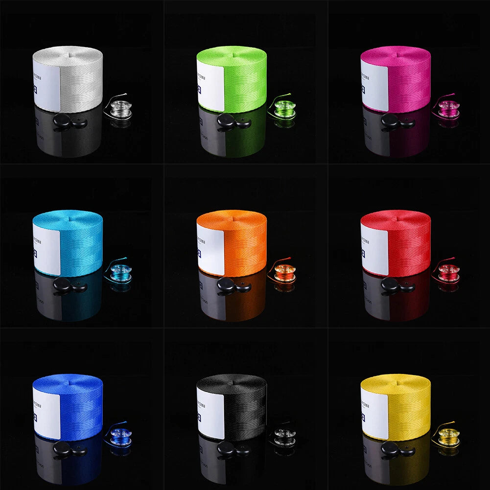 Car Color Seat Belt Replacement Renewal Webbing Racing Belts Straps