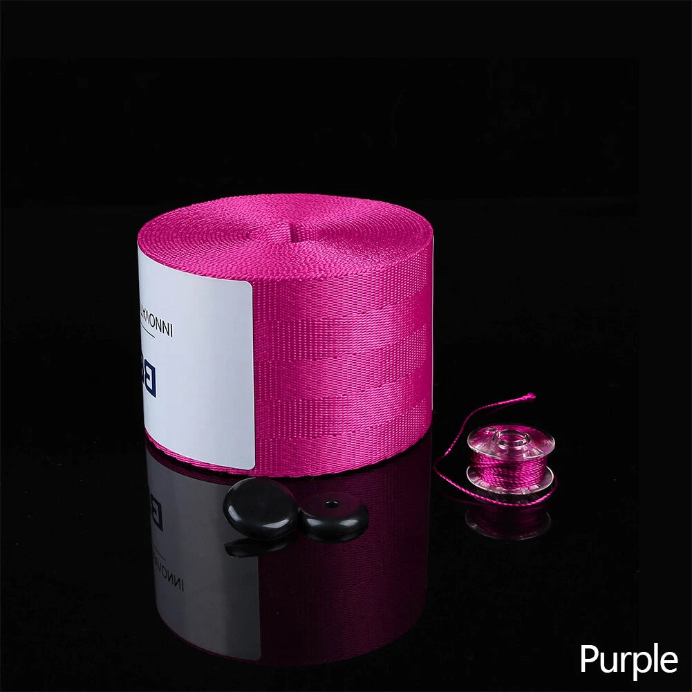 Car Color Seat Belt Replacement Renewal Webbing Racing Belts Straps