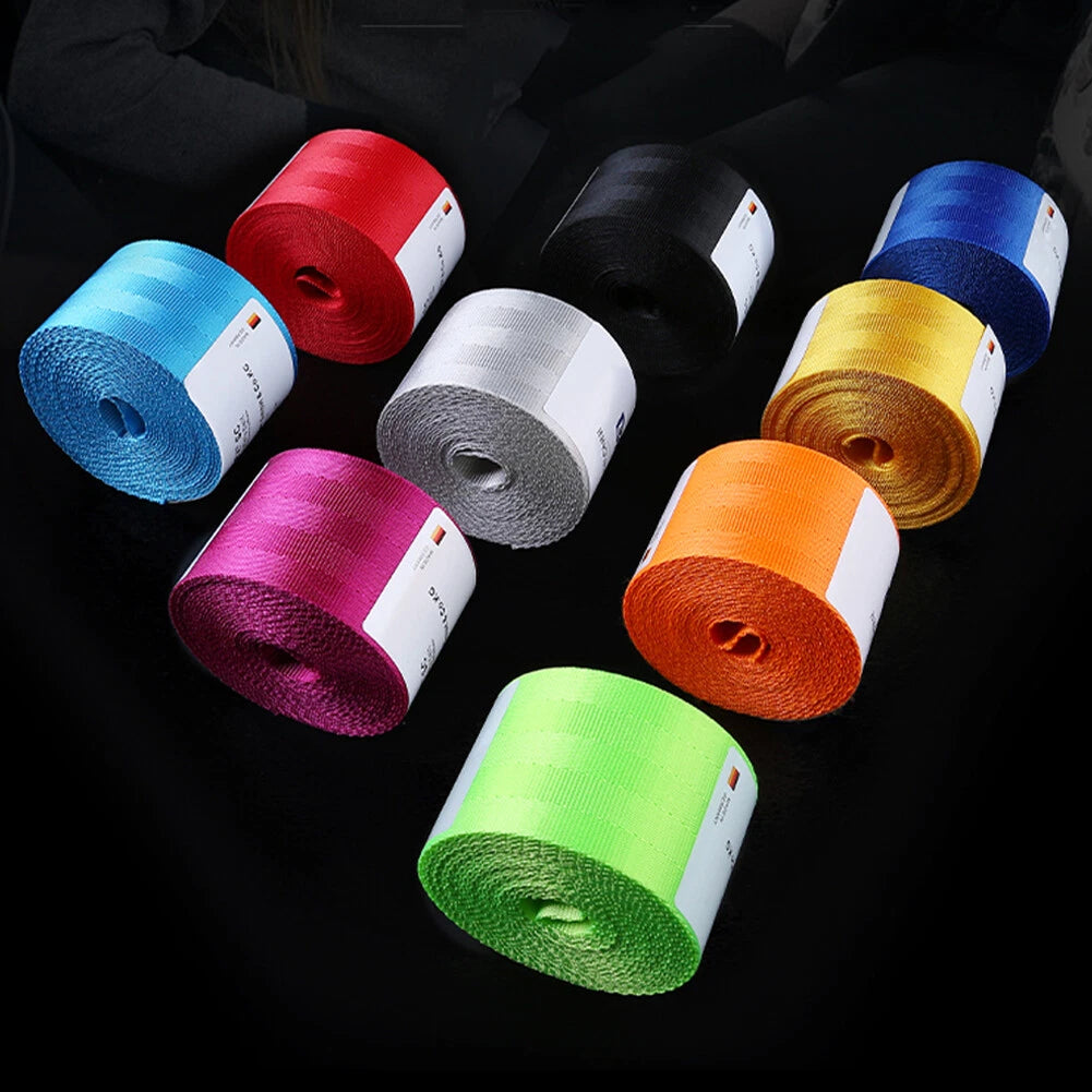 Car Color Seat Belt Replacement Renewal Webbing Racing Belts Straps