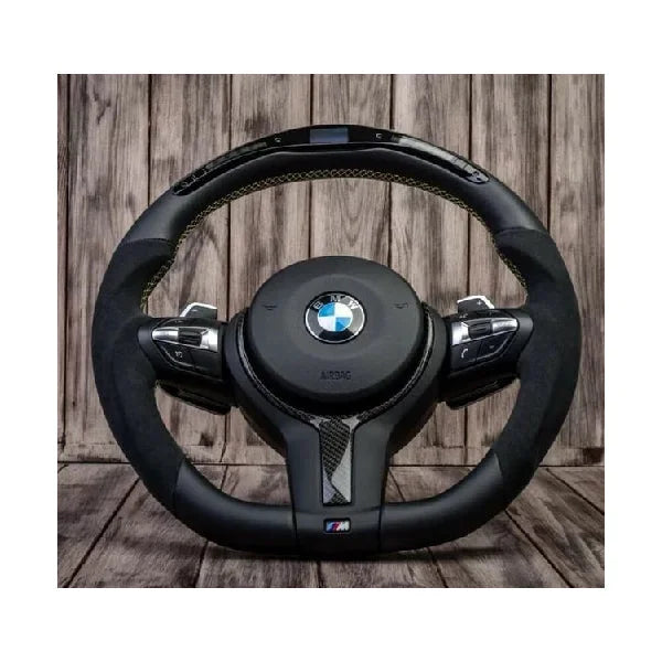 BMW Carbon fiber Steering Wheel with RPM LED | Material – Alcantara