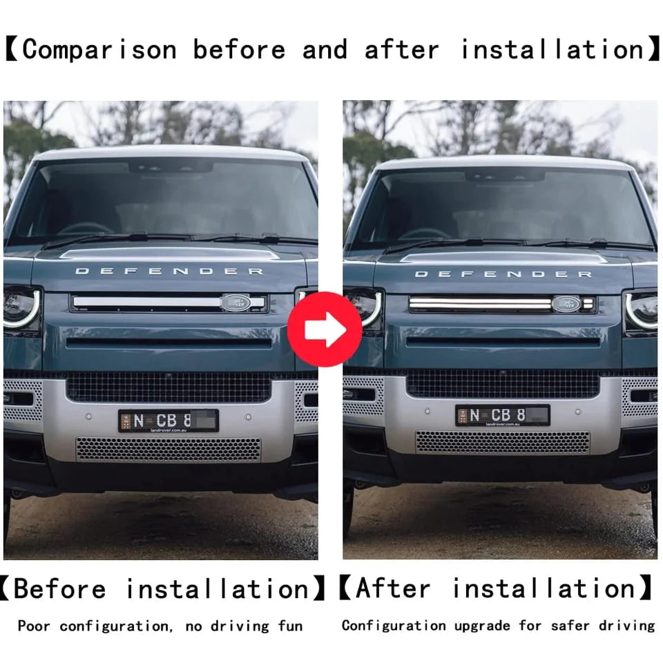 Defender LED grill clear/smoked