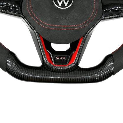 LED Alcantara Steering Wheel for Volkswagen Polo MQB 2014-2023