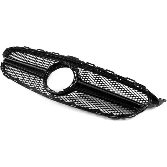 Front Bumper Grill Compatible With Mercedes Benz C Class W205 2014-2019 Front Bumper Grill W205 Grill Amg Black Without Camera Hole