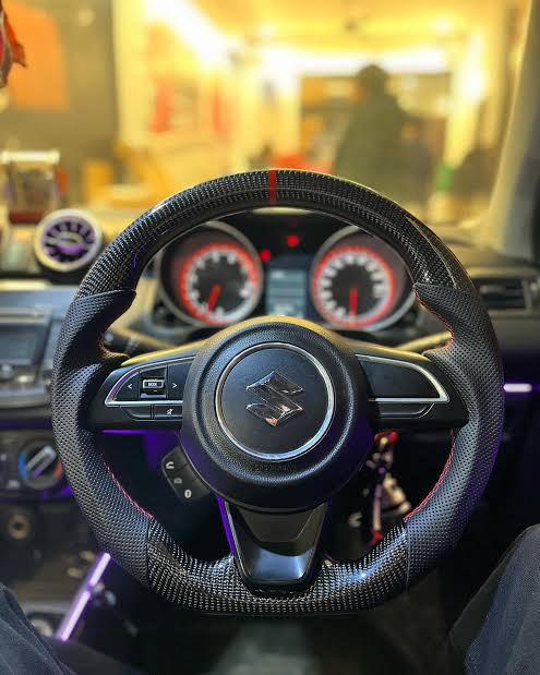 Carbon Fibre Steering Wheel for Maruti Suzuki Swift