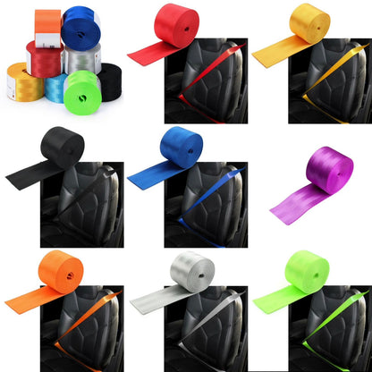 Car Color Seat Belt Replacement Renewal Webbing Racing Belts Straps