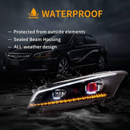 Accord 2009-2013 Dual Barrel Headlight With Red Demon Eye