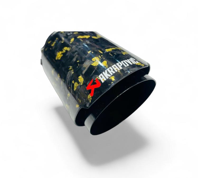 Akrapovic Exhaust Tip | Akra Golden Forged Carbon Single Tip