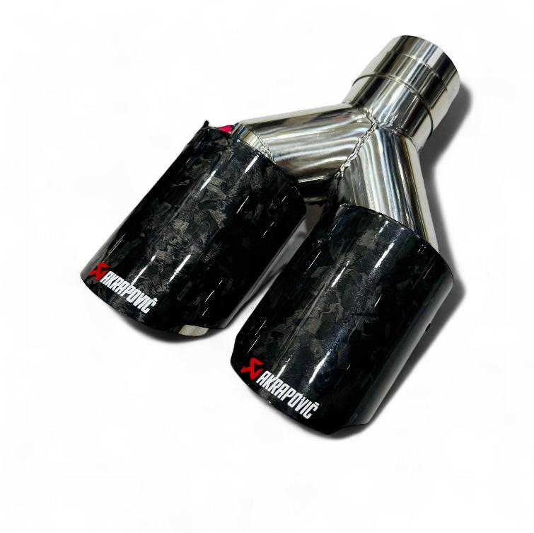 Akrapovic Dual Tip | Akra Forged Carbon Dual Exhaust Tip