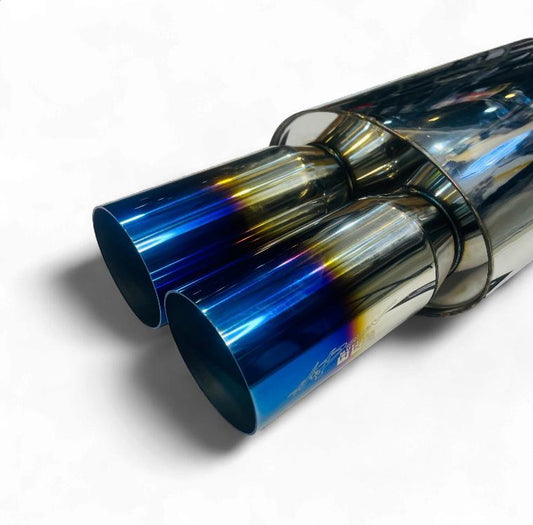 Universal HKS Dual Tip Exhaust | Free Flow Car Muffler