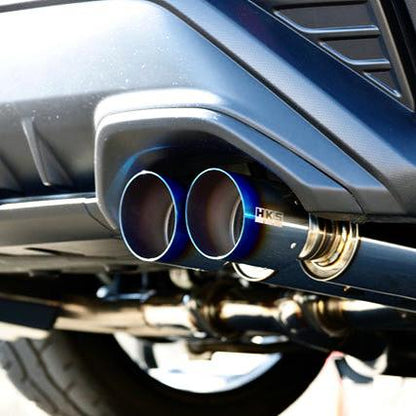 Universal HKS Dual Tip Exhaust | Free Flow Car Muffler