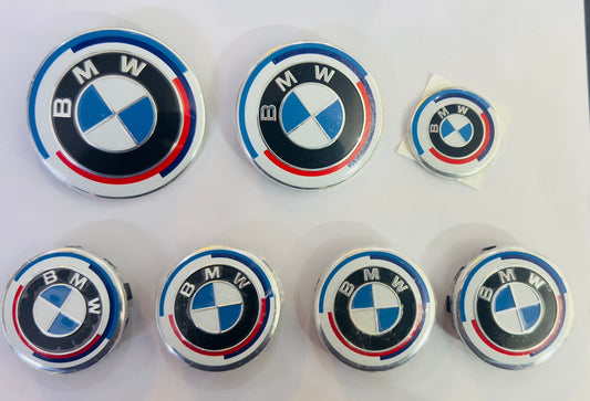 BMW 50th anniversary LOGO BADGE SET OF 7