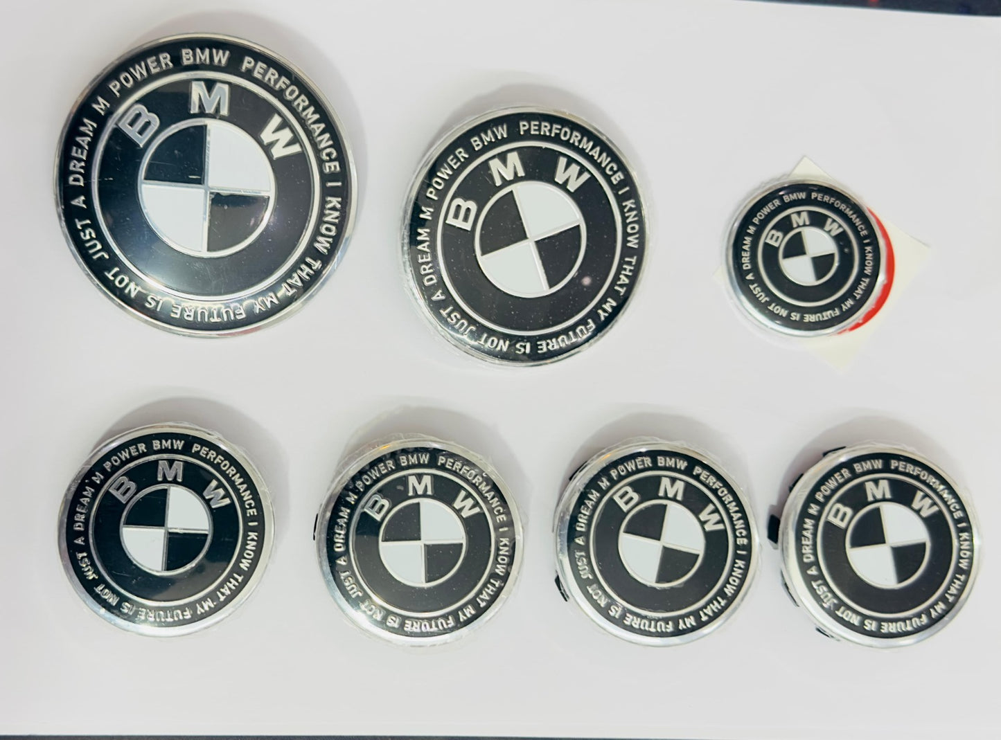 BMW 50th anniversary LOGO BADGE SET OF 7