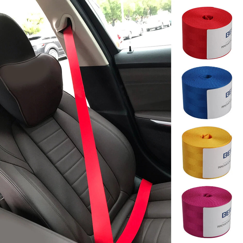 Car Color Seat Belt Replacement Renewal Webbing Racing Belts Straps