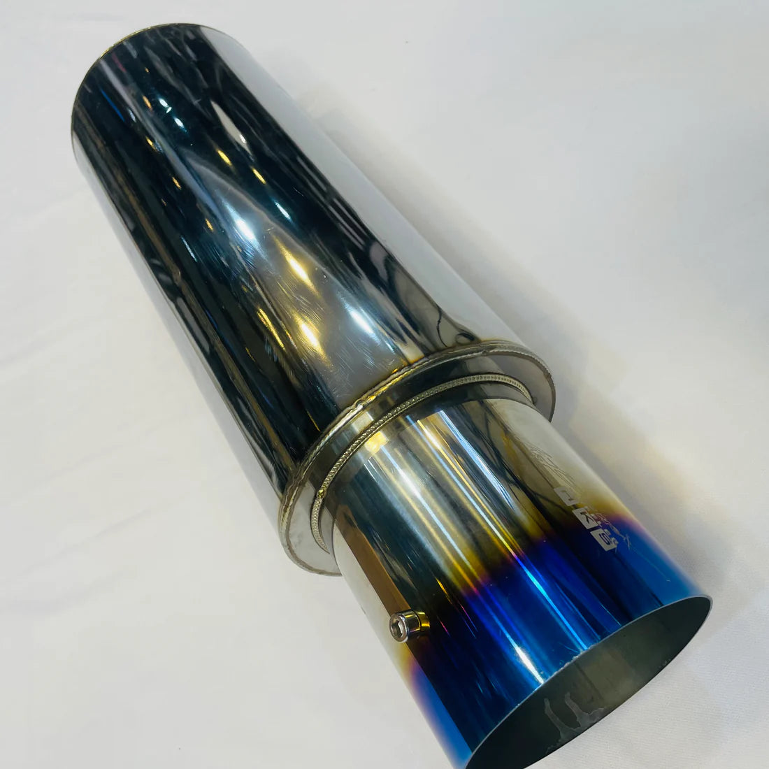 Universal HKS Single Tip Exhaust | Burnt Tip Free Flow Exhaust Muffler